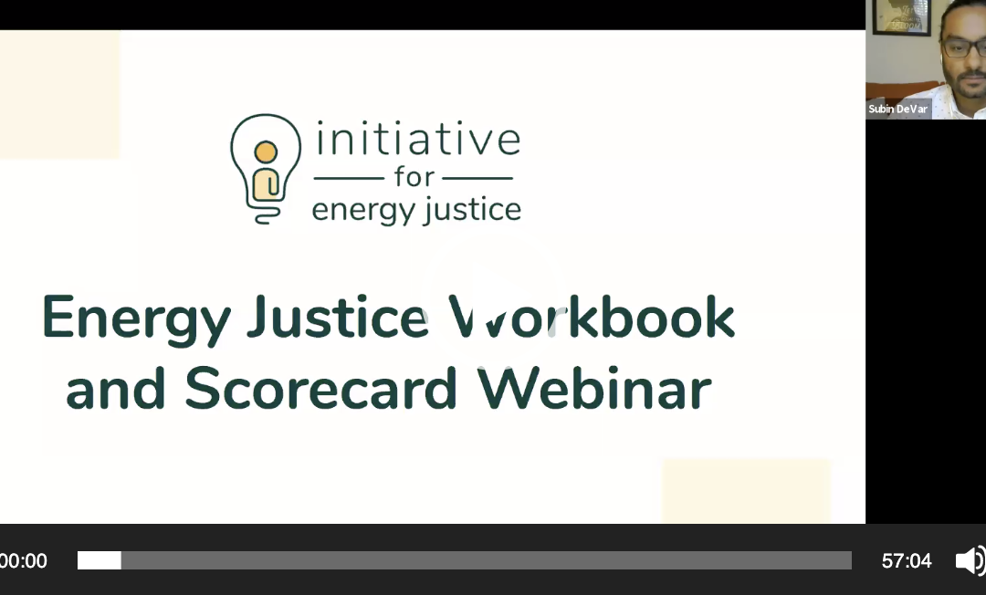 Energy Justice Workbook and Scorecard Webinar