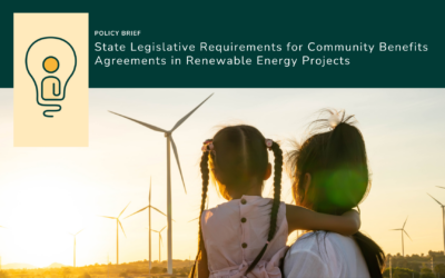 State Legislative Requirements for Community Benefits Agreements in Renewable Energy Projects